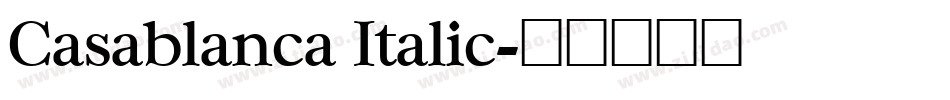 Casablanca Italic字体转换